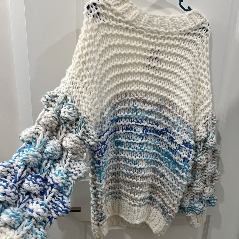 NWT Oversized Pom chunky sweater
